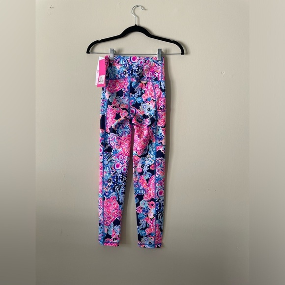 NWT Lilly Pulitzer leggings turtle amazement pink Blue XXS - Picture 6 of 10